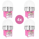 4x Professionele Horeca Suikerspinmachine | Incl. Spatscherm Cover | Ø